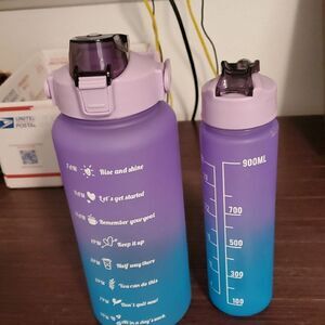 Purple and Blue Gradient Water Bottles